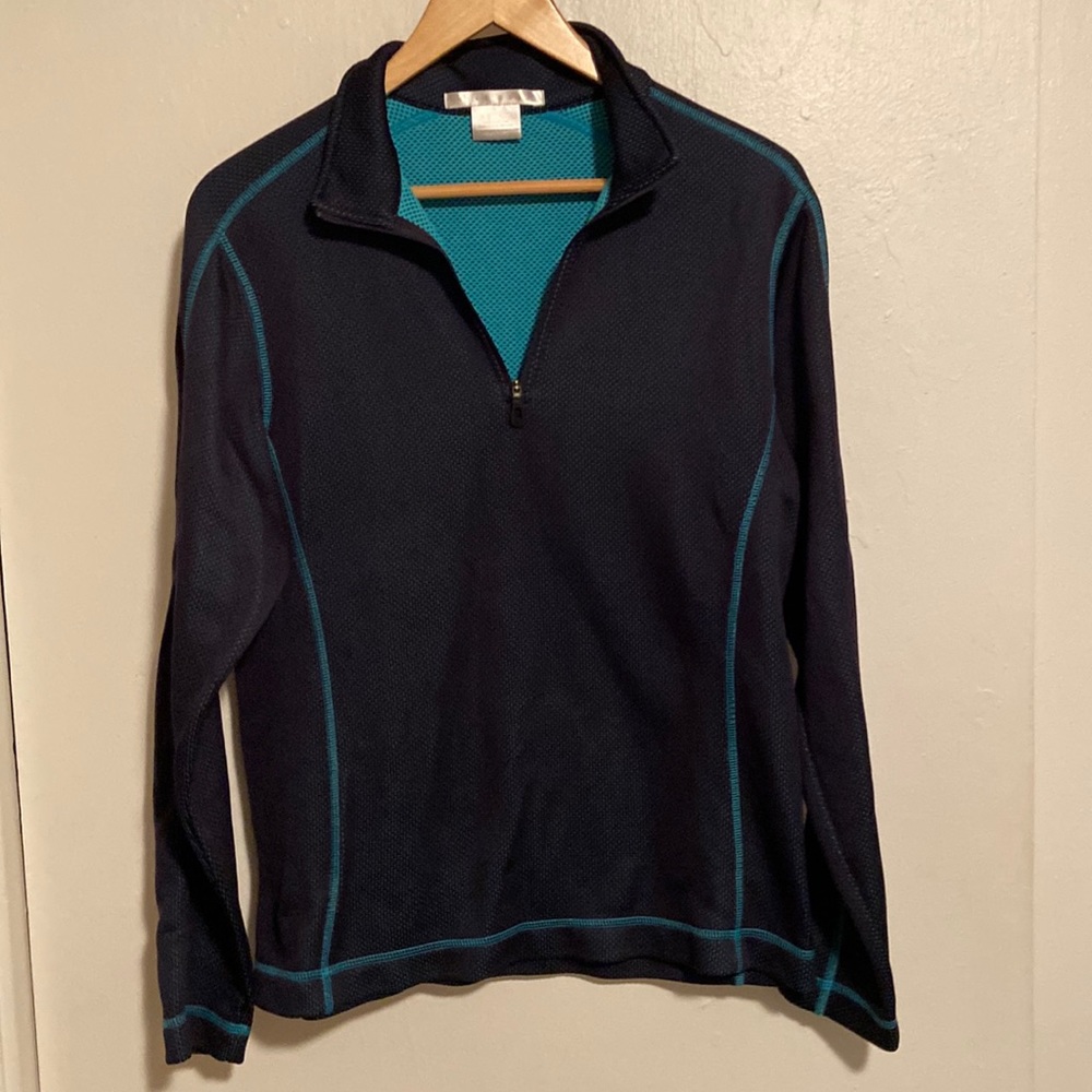 Nike Golf Navy and Teal Quarter Zip Pullover